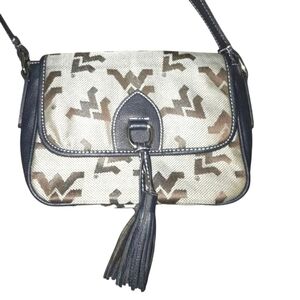 WV‎ Mountaineers WVU Sandol Jacquard Crossbody purse